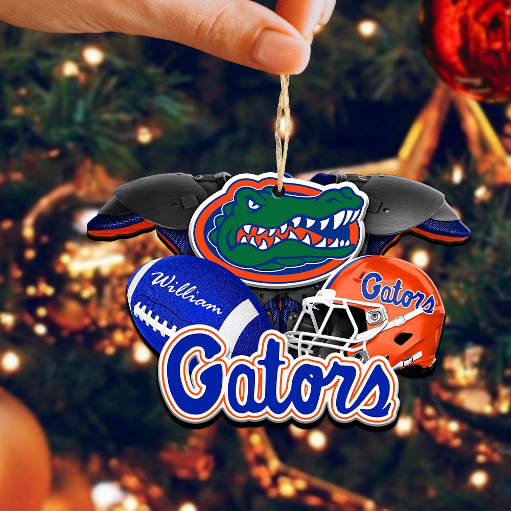 Alternative view of Florida Gators 2 Layered Wooden Ornament 2024 Version Personalized Your Name, America Football Ornament, Football Lover Gifts ETHY-52282