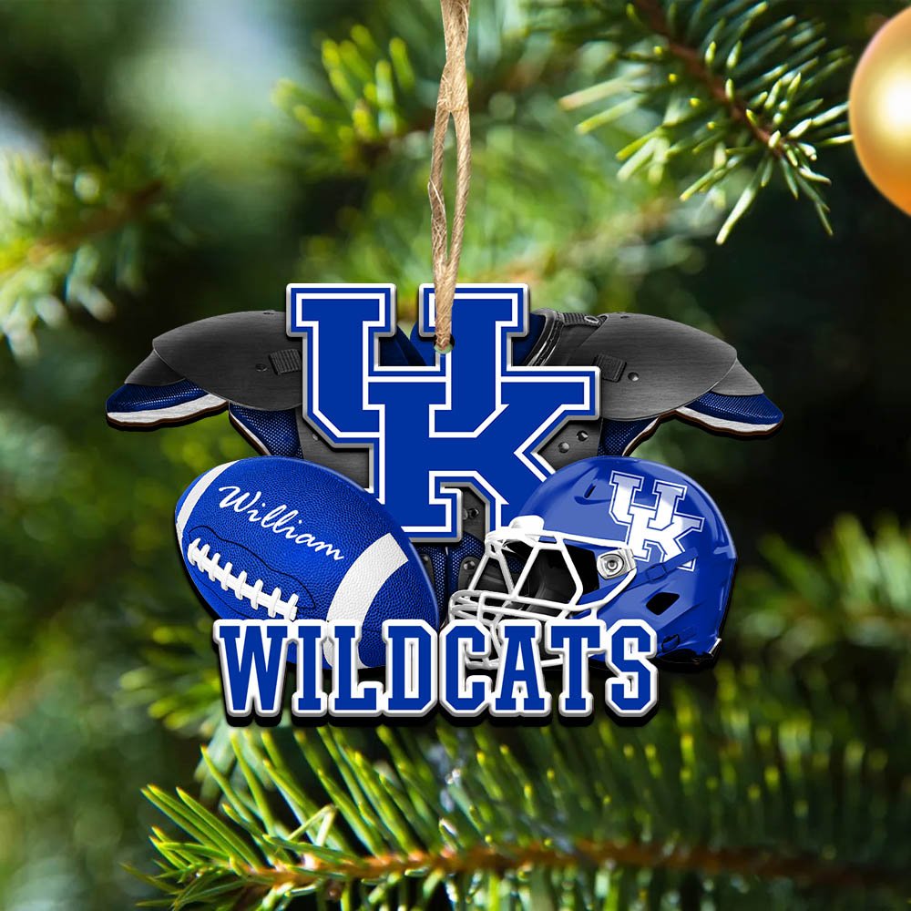Kentucky Wildcats 2 Layered Wooden Ornament 2024 Version Personalized Your Name, America Football Ornament, Football Lover Gifts ETHY-52282