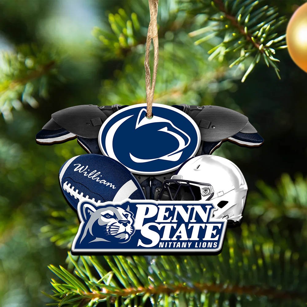 Penn State Nittany Lions 2 Layered Wooden Ornament 2024 Version Personalized Your Name, America Football Ornament, Football Lover Gifts ETHY-52282