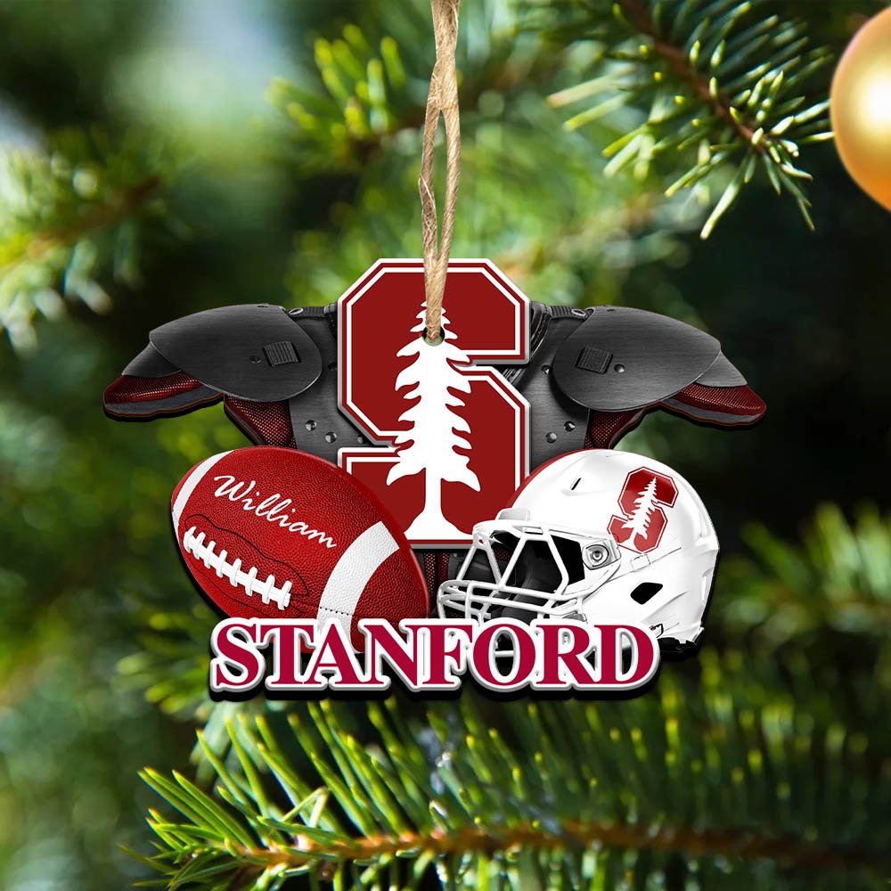Stanford Cardinal 2 Layered Wooden Ornament 2024 Version Personalized Your Name, America Football Ornament, Football Lover Gifts ETHY-52282