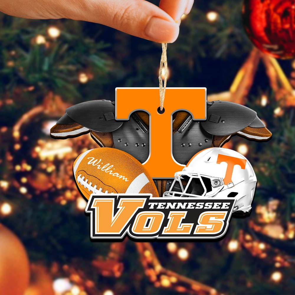 Alternative view of Tennessee Volunteers 2 Layered Wooden Ornament 2024 Version Personalized Your Name, America Football Ornament, Football Lover Gifts ETHY-52282