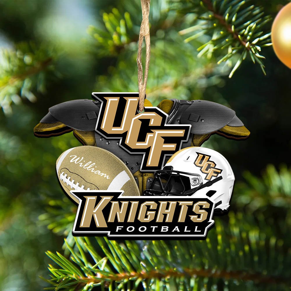 UCF Knights 2 Layered Wooden Ornament 2024 Version Personalized Your Name, America Football Ornament, Football Lover Gifts ETHY-52282