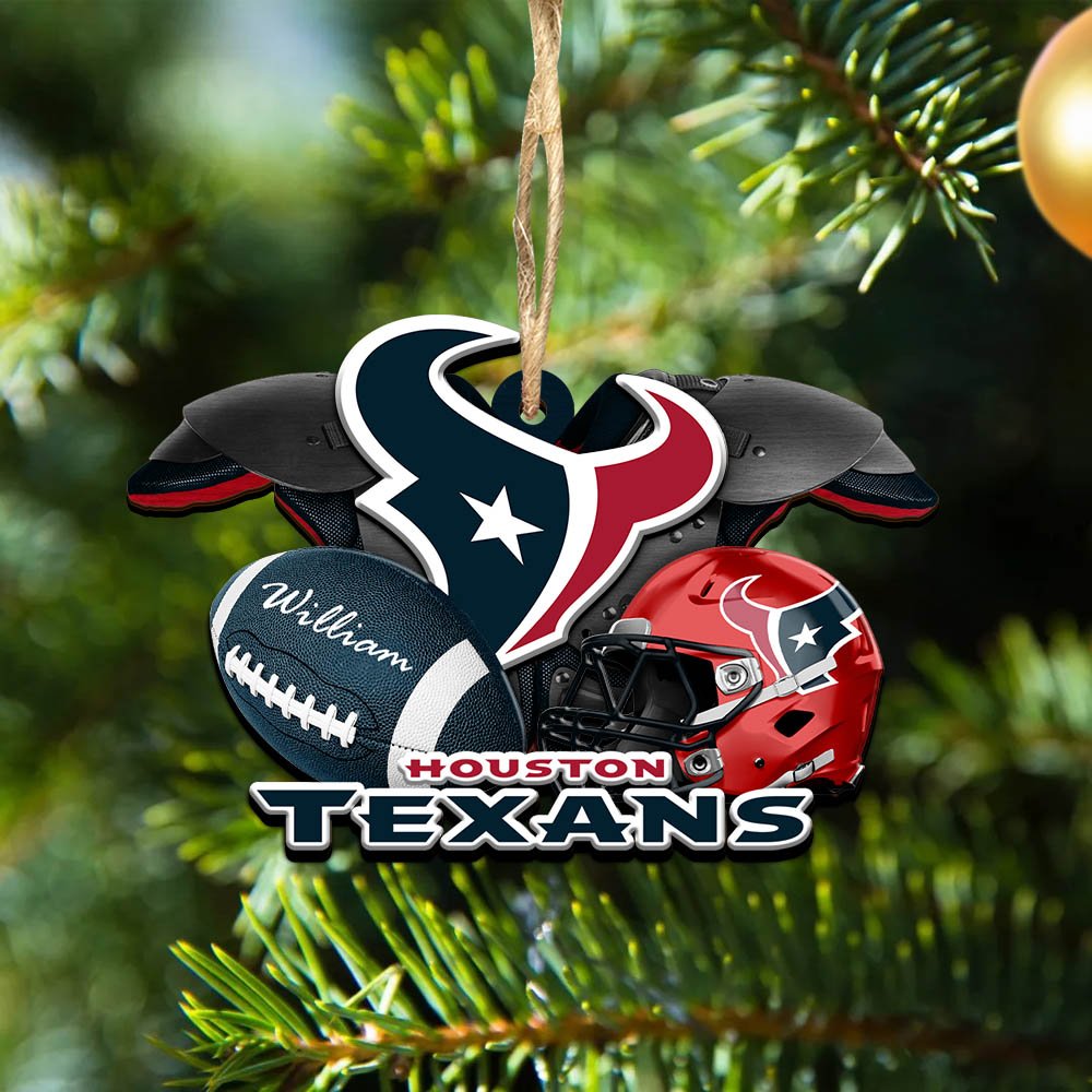Houston Texans 2 Layered Wooden Ornament 2024 Version Personalized Your Name, America Football Ornament, Football Lover Gifts ETHY-52282