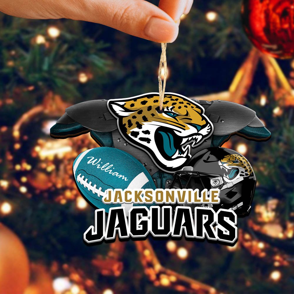 Alternative view of Jacksonville Jaguars 2 Layered Wooden Ornament 2024 Version Personalized Your Name, America Football Ornament, Football Lover Gifts ETHY-52282