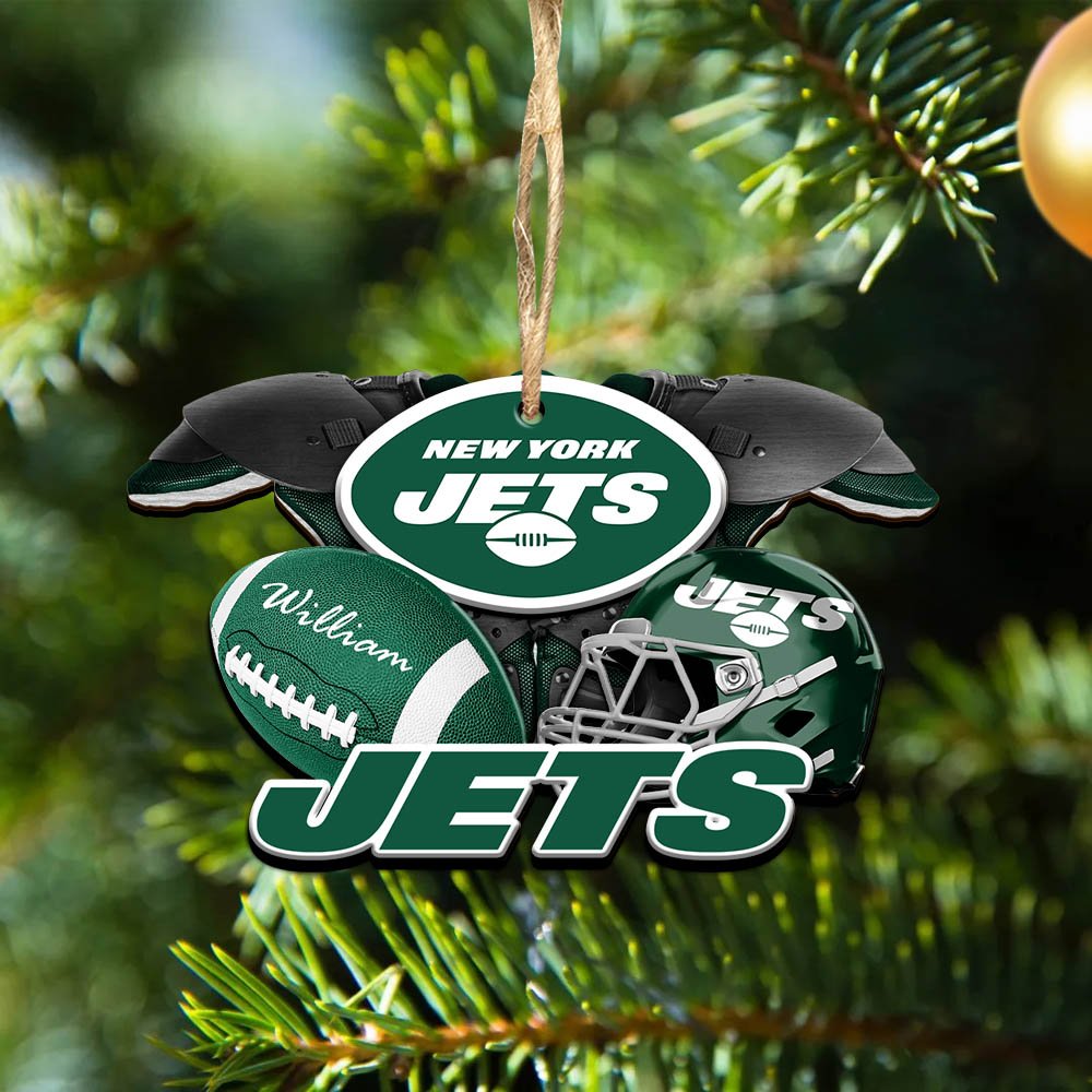 New York Jets 2 Layered Wooden Ornament 2024 Version Personalized Your Name, America Football Ornament, Football Lover Gifts ETHY-52282