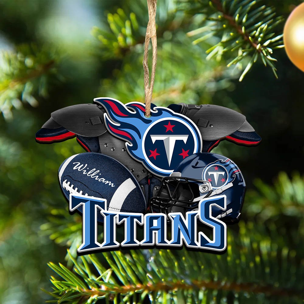 Tennessee Titans 2 Layered Wooden Ornament 2024 Version Personalized Your Name, America Football Ornament, Football Lover Gifts ETHY-52282