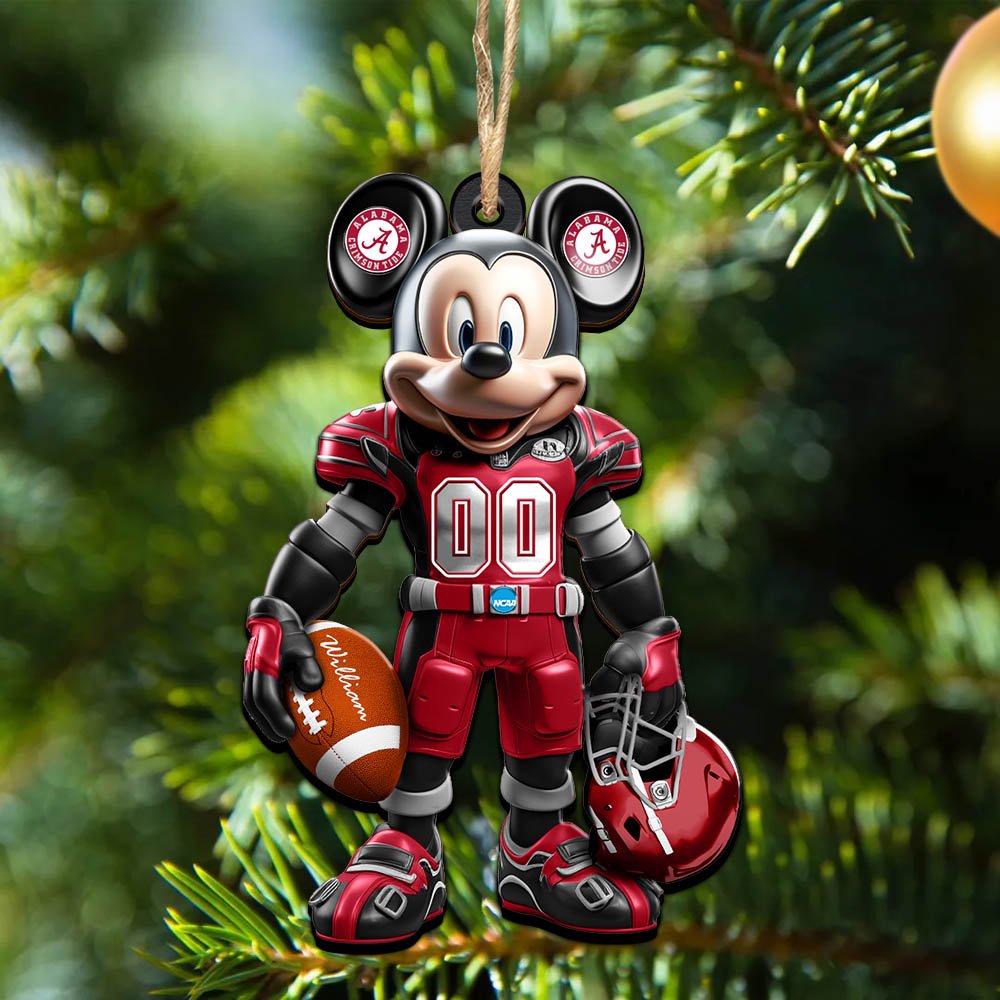 Alabama Crimson Tide 2 Layered Wooden Ornament 2024 Version Personalized Your Name And Number, Sport Ornament, Sport Gifts ETHY-52303