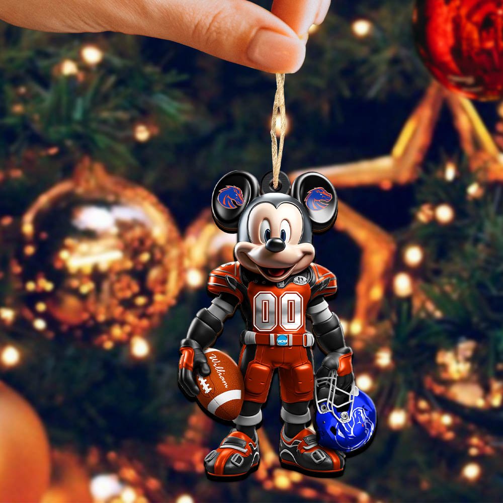Alternative view of Boise State Broncos 2 Layered Wooden Ornament 2024 Version Personalized Your Name And Number, Sport Ornament, Sport Gifts ETHY-52303
