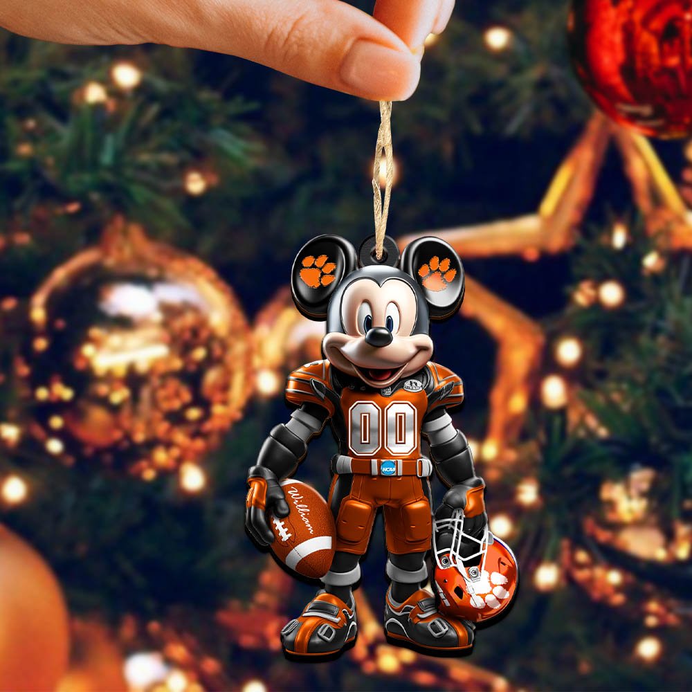 Alternative view of Clemson Tigers 2 Layered Wooden Ornament 2024 Version Personalized Your Name And Number, Sport Ornament, Sport Gifts ETHY-52303