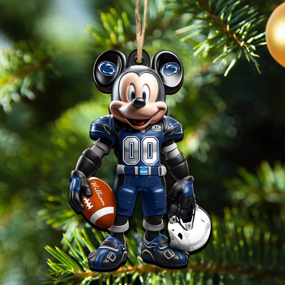 Penn State Nittany Lions 2 Layered Wooden Ornament 2024 Version Personalized Your Name And Number, Sport Ornament, Sport Gifts ETHY-52303