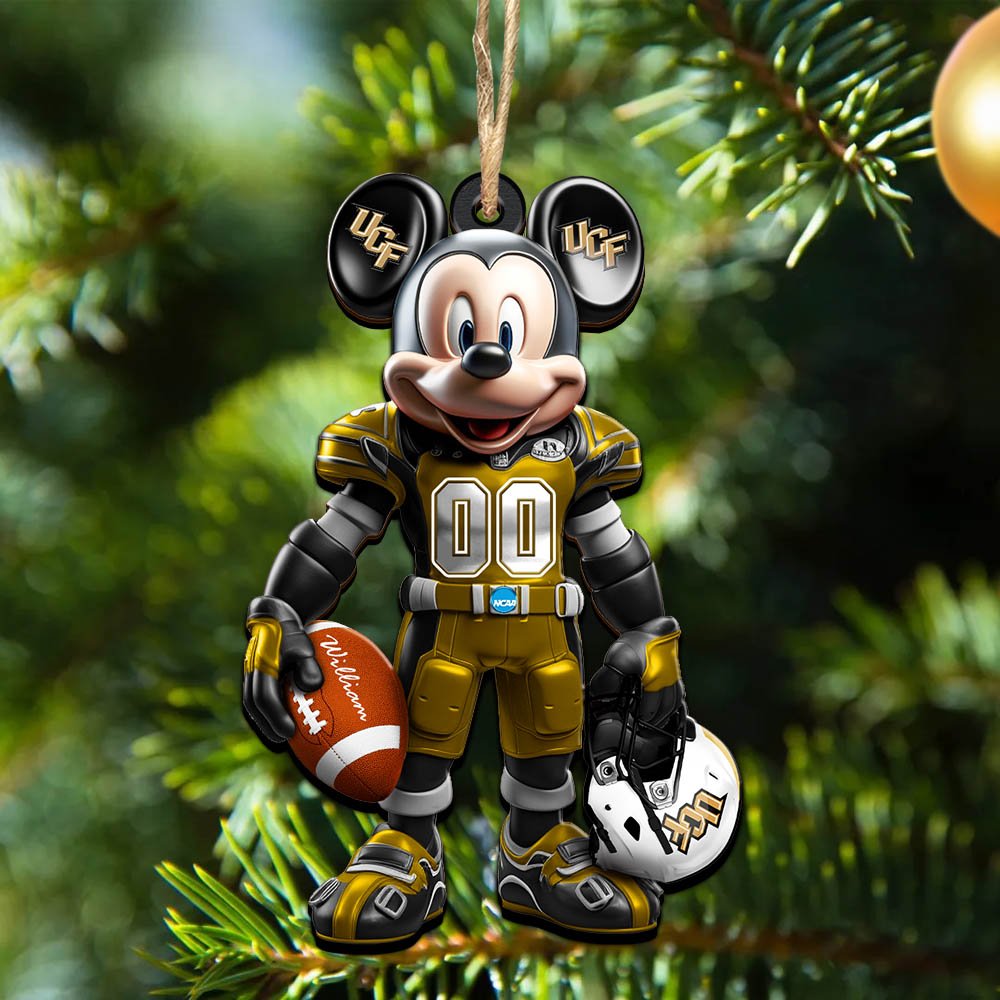 UCF Knights 2 Layered Wooden Ornament 2024 Version Personalized Your Name And Number, Sport Ornament, Sport Gifts ETHY-52303