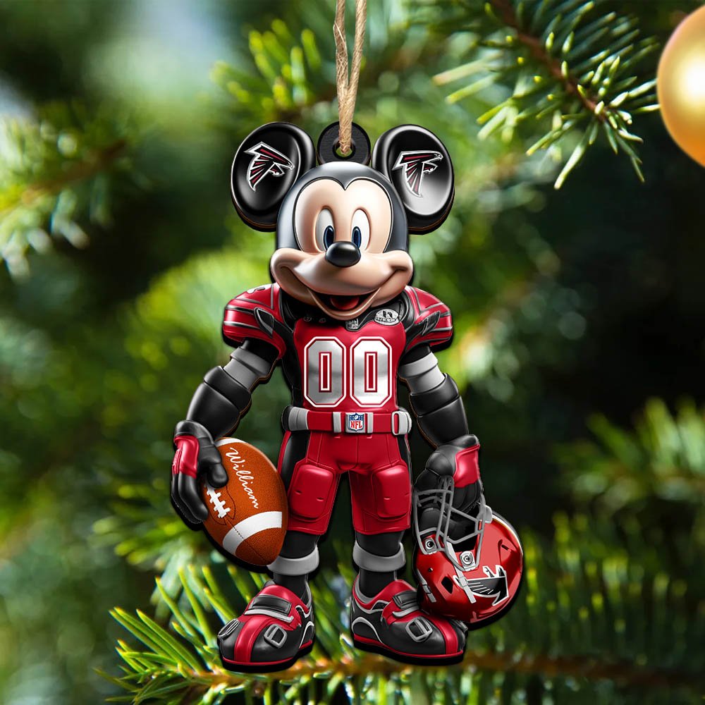 Atlanta Falcons 2 Layered Wooden Ornament 2024 Version Personalized Your Name And Number, Sport Ornament, Sport Gifts ETHY-52303