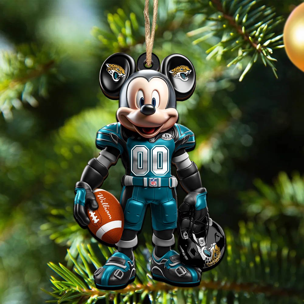 Jacksonville Jaguars 2 Layered Wooden Ornament 2024 Version Personalized Your Name And Number, Sport Ornament, Sport Gifts ETHY-52303