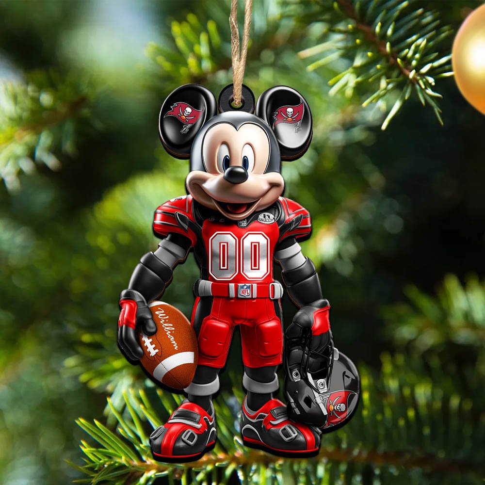 Tampa Bay Buccaneers 2 Layered Wooden Ornament 2024 Version Personalized Your Name And Number, Sport Ornament, Sport Gifts ETHY-52303
