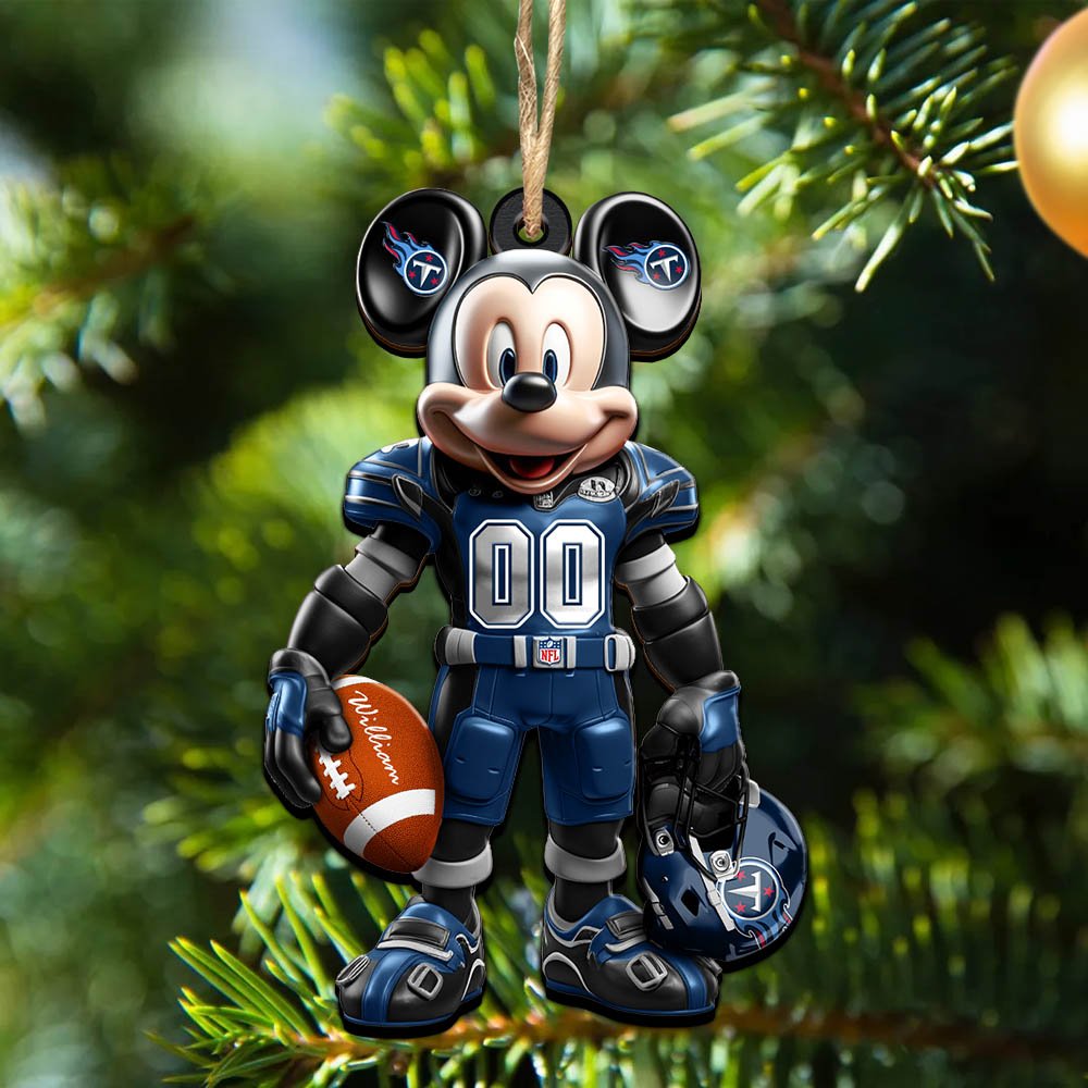 Tennessee Titans 2 Layered Wooden Ornament 2024 Version Personalized Your Name And Number, Sport Ornament, Sport Gifts ETHY-52303