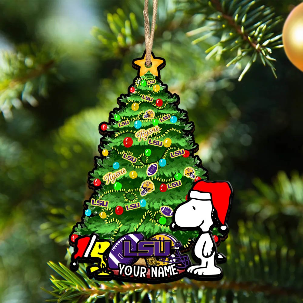 LSU TIGERS 2Layered Wooden Ornament 2024 Version Custom Name, Sport Team Ornament, Sport Gifts ETHY-52306