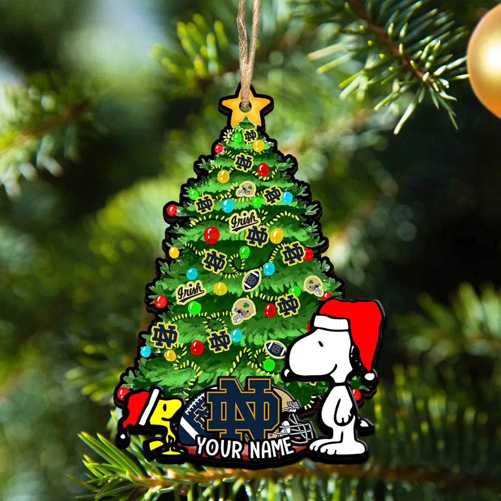 Notre Dame Fighting Irish 2Layered Wooden Ornament 2024 Version Custom Name, Sport Team Ornament, Sport Gifts ETHY-52306