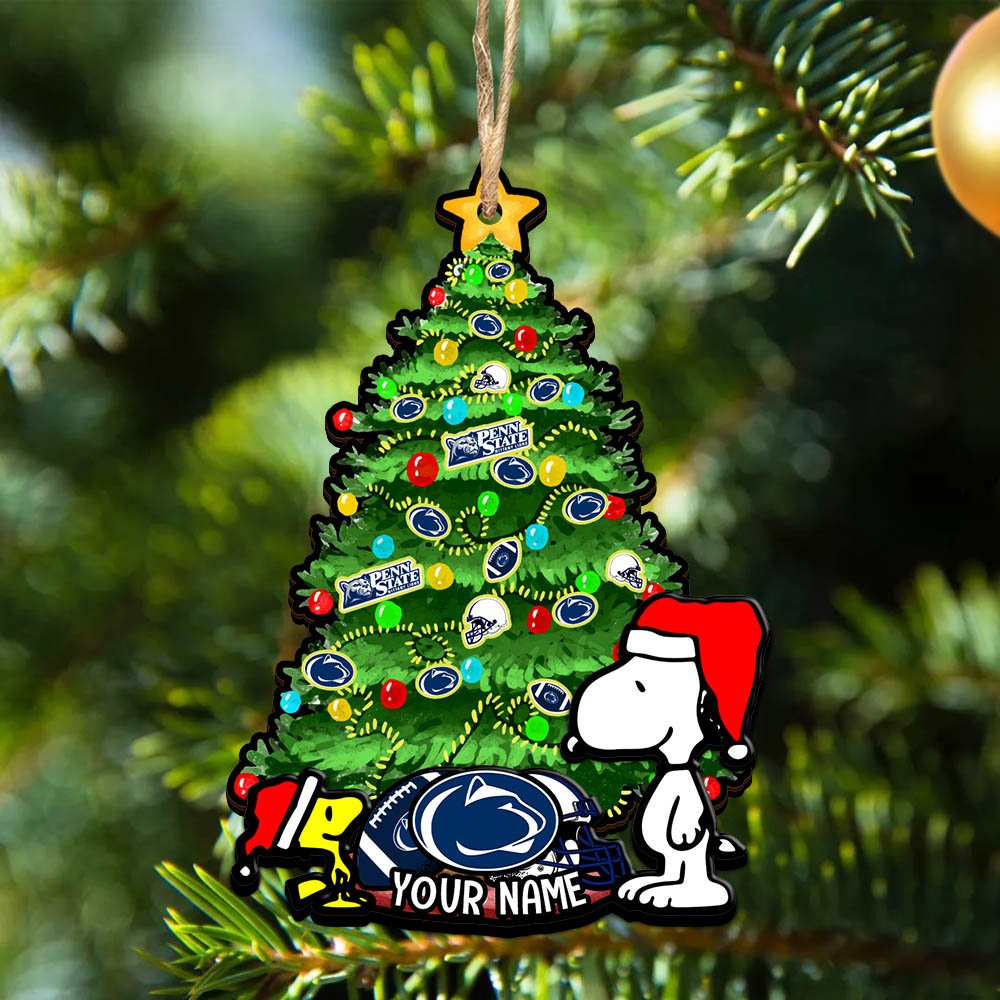 Penn State Nittany Lions 2Layered Wooden Ornament 2024 Version Custom Name, Sport Team Ornament, Sport Gifts ETHY-52306