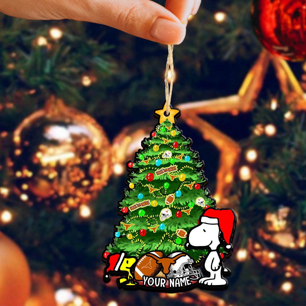 Alternative view of Texas Longhorns 2Layered Wooden Ornament 2024 Version Custom Name, Sport Team Ornament, Sport Gifts ETHY-52306