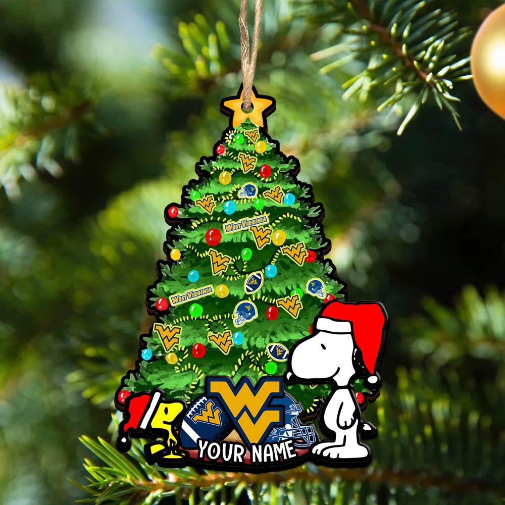 West Virginia Mountaineers 2Layered Wooden Ornament 2024 Version Custom Name, Sport Team Ornament, Sport Gifts ETHY-52306