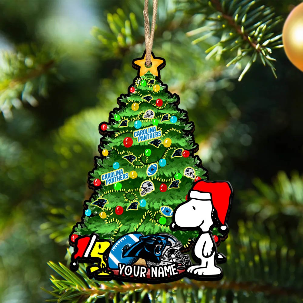 Carolina Panthers 2Layered Wooden Ornament 2024 Version Custom Name, Sport Team Ornament, Sport Gifts ETHY-52306