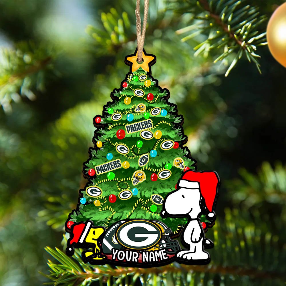Green Bay Packers 2Layered Wooden Ornament 2024 Version Custom Name, Sport Team Ornament, Sport Gifts ETHY-52306