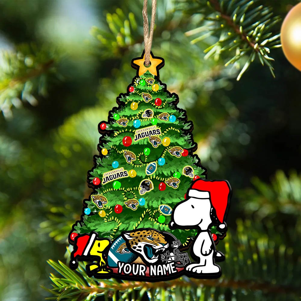 Jacksonville Jaguars 2Layered Wooden Ornament 2024 Version Custom Name, Sport Team Ornament, Sport Gifts ETHY-52306