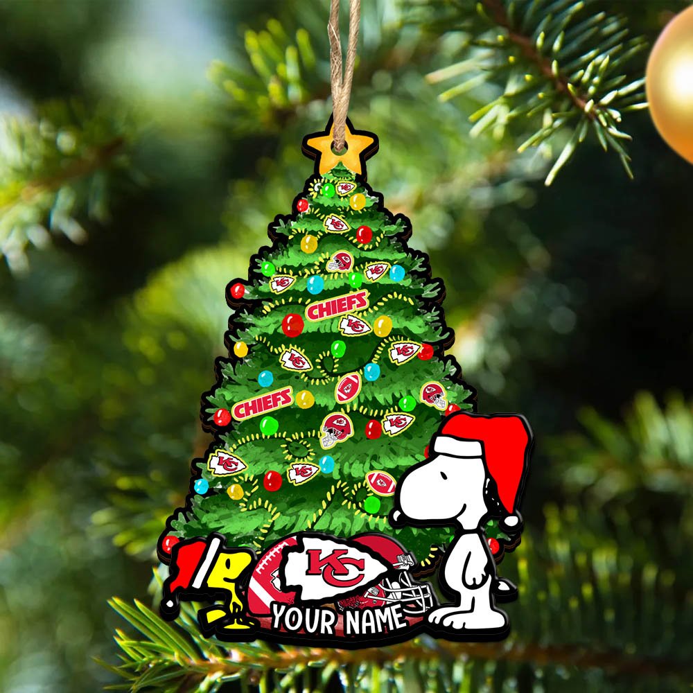 Kansas City Chiefs 2Layered Wooden Ornament 2024 Version Custom Name, Sport Team Ornament, Sport Gifts ETHY-52306