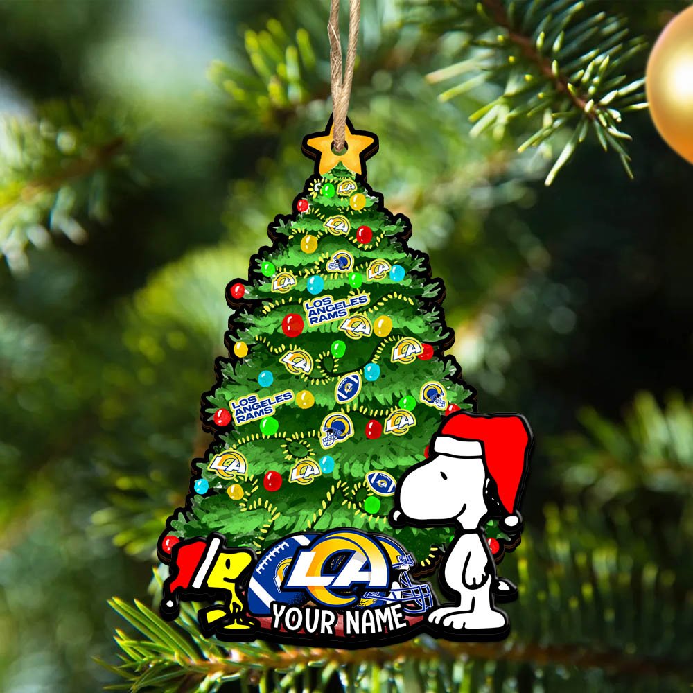 Los Angeles Rams 2Layered Wooden Ornament 2024 Version Custom Name, Sport Team Ornament, Sport Gifts ETHY-52306