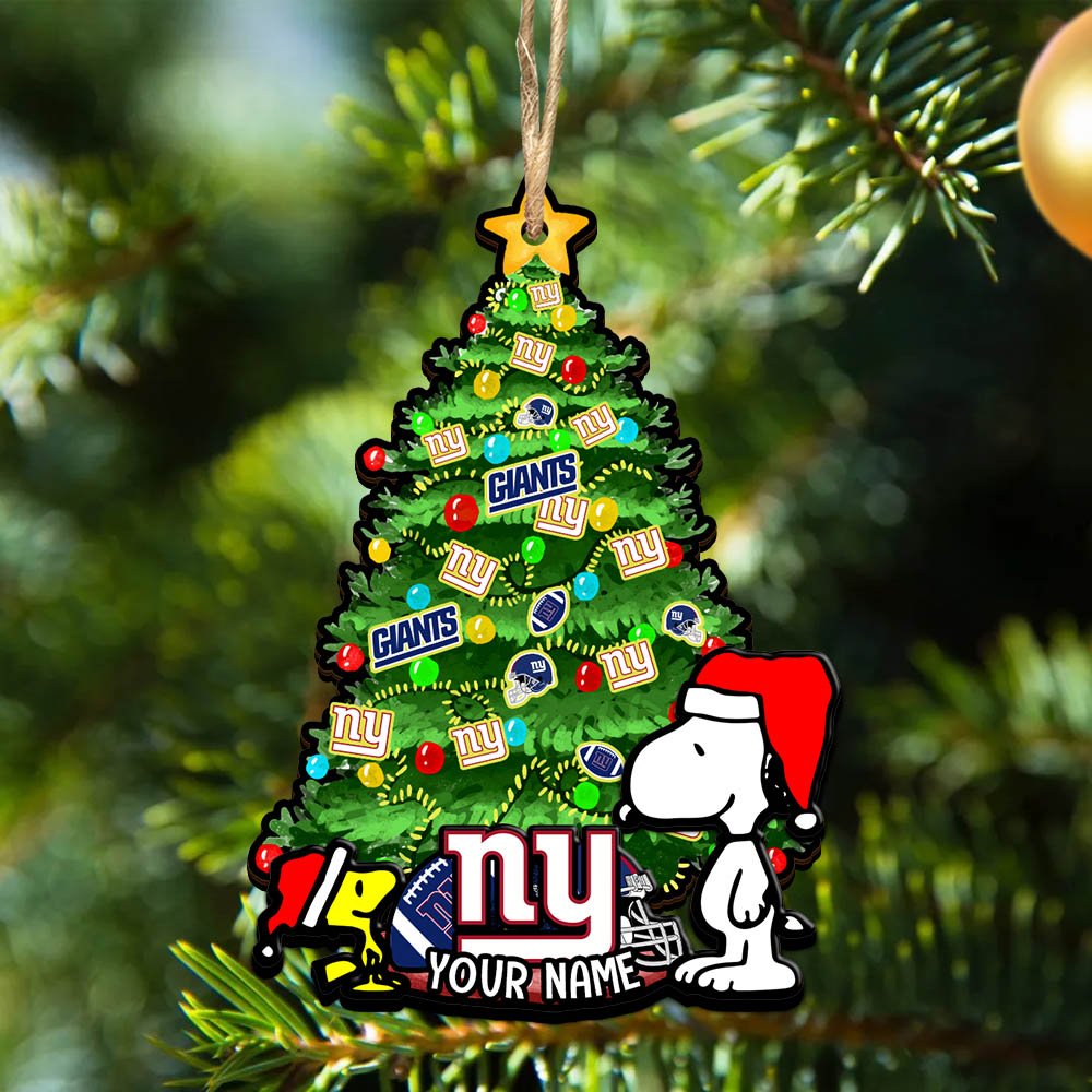 New York Giants 2Layered Wooden Ornament 2024 Version Custom Name, Sport Team Ornament, Sport Gifts ETHY-52306