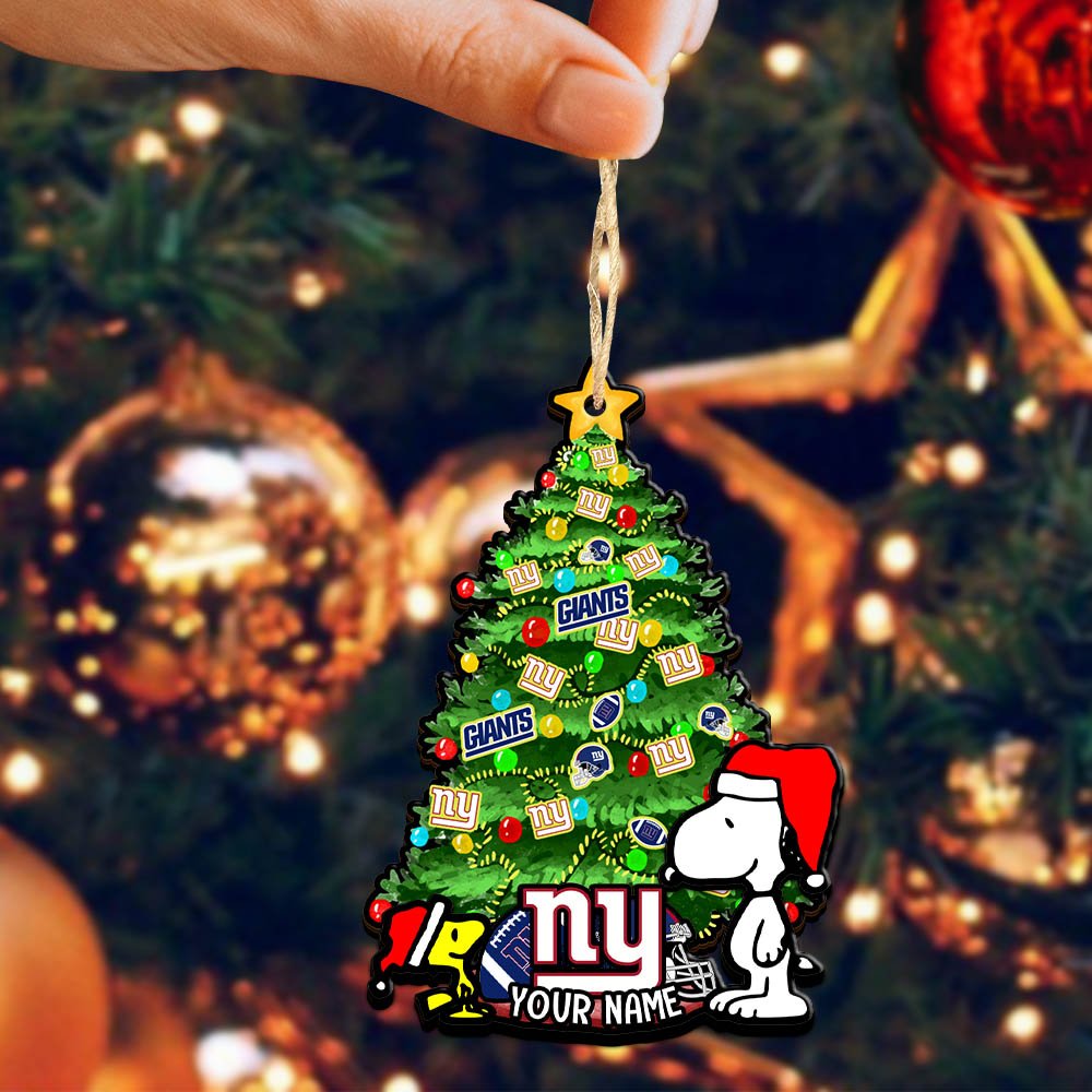 Alternative view of New York Giants 2Layered Wooden Ornament 2024 Version Custom Name, Sport Team Ornament, Sport Gifts ETHY-52306