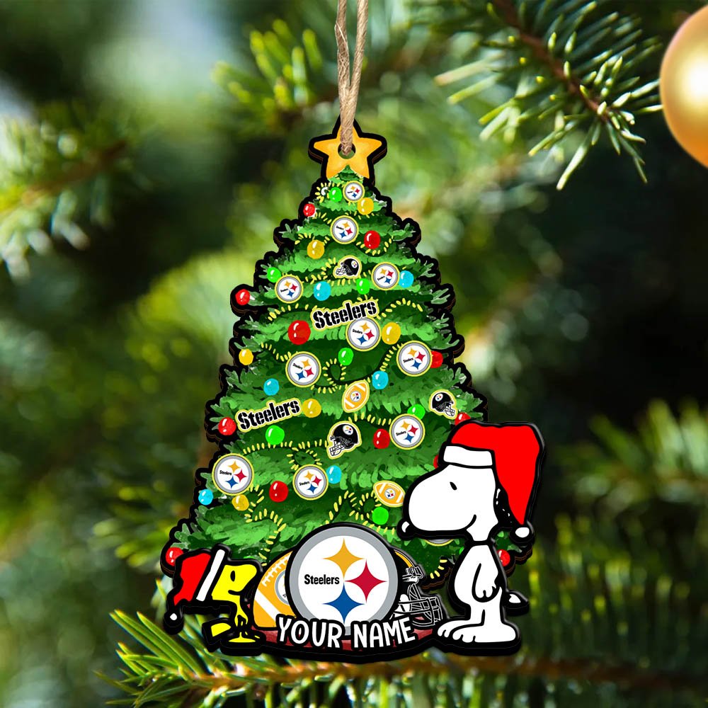 Pittsburgh Steelers 2Layered Wooden Ornament 2024 Version Custom Name, Sport Team Ornament, Sport Gifts ETHY-52306