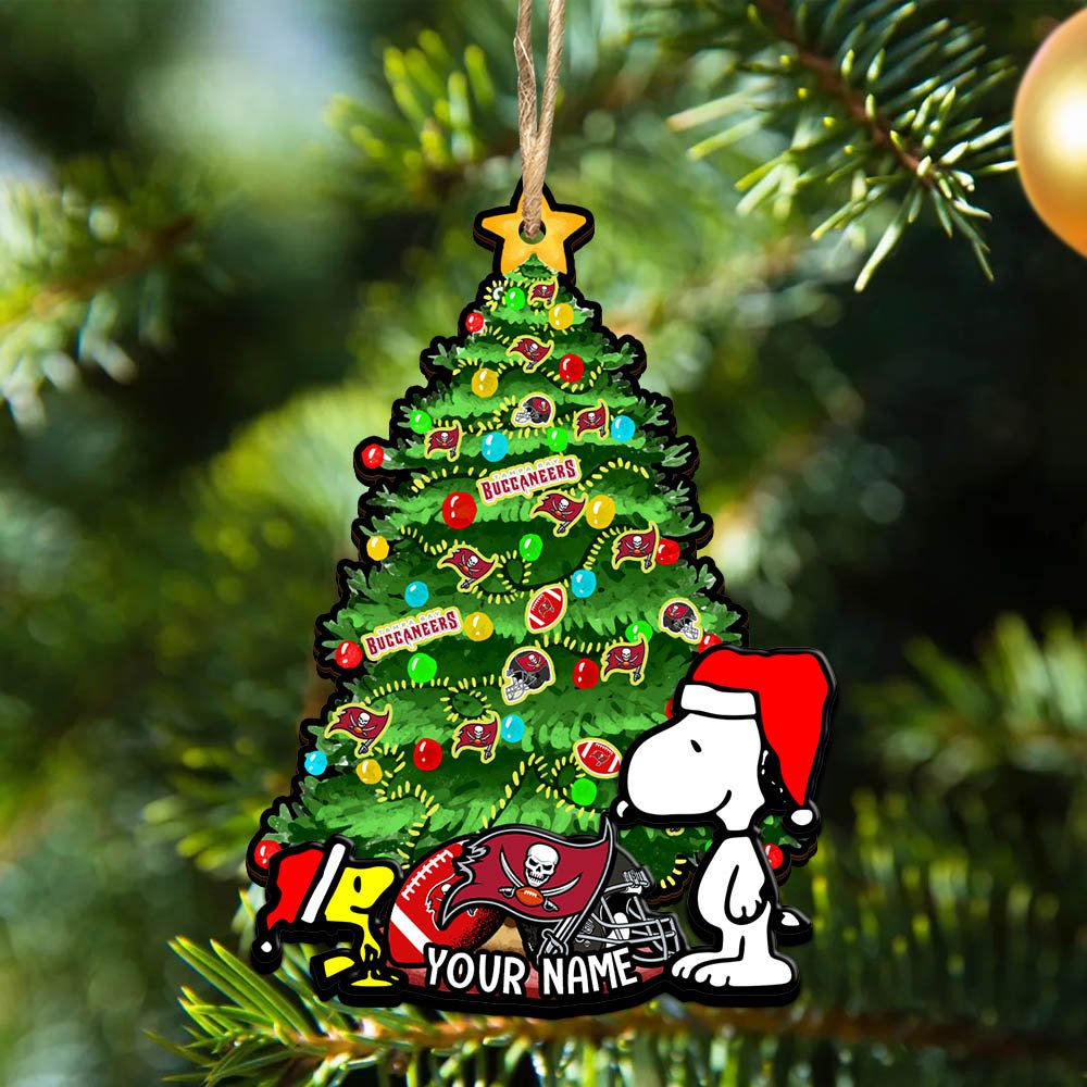 Tampa Bay Buccaneers 2Layered Wooden Ornament 2024 Version Custom Name, Sport Team Ornament, Sport Gifts ETHY-52306