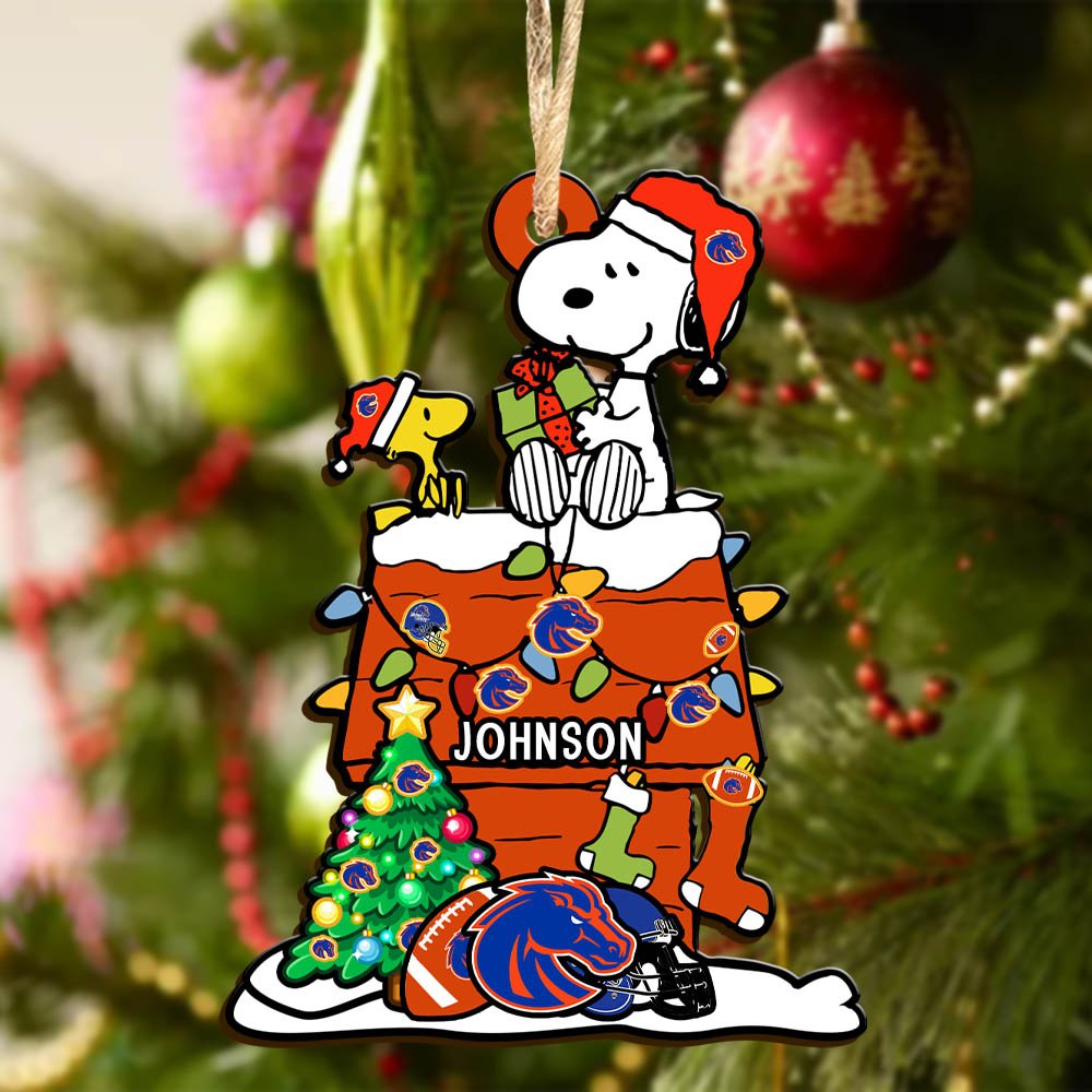 Alternative view of Boise State Broncos Wooden Ornament 2024 Version Personalized Your Name, Sport Ornament, Christmas Gifts For Sport Lovers ETHY-52323