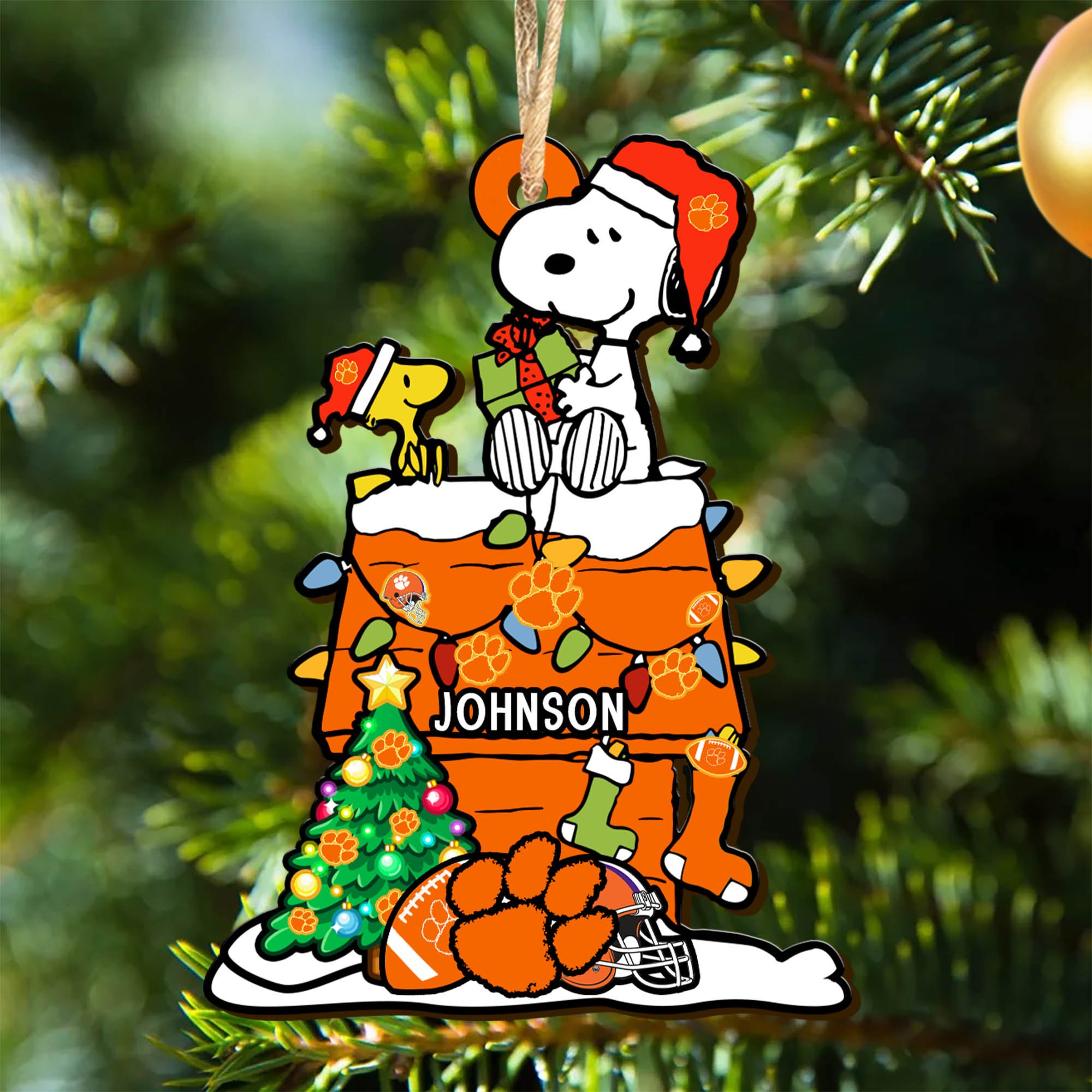 Clemson Tigers Wooden Ornament 2024 Version Personalized Your Name, Sport Ornament, Christmas Gifts For Sport Lovers ETHY-52323