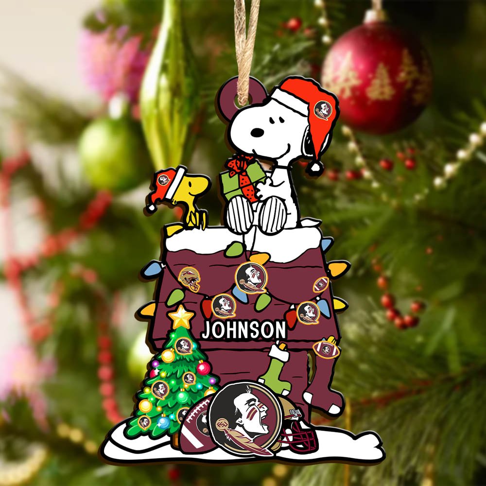 Alternative view of Florida State Seminoles Wooden Ornament 2024 Version Personalized Your Name, Sport Ornament, Christmas Gifts For Sport Lovers ETHY-52323