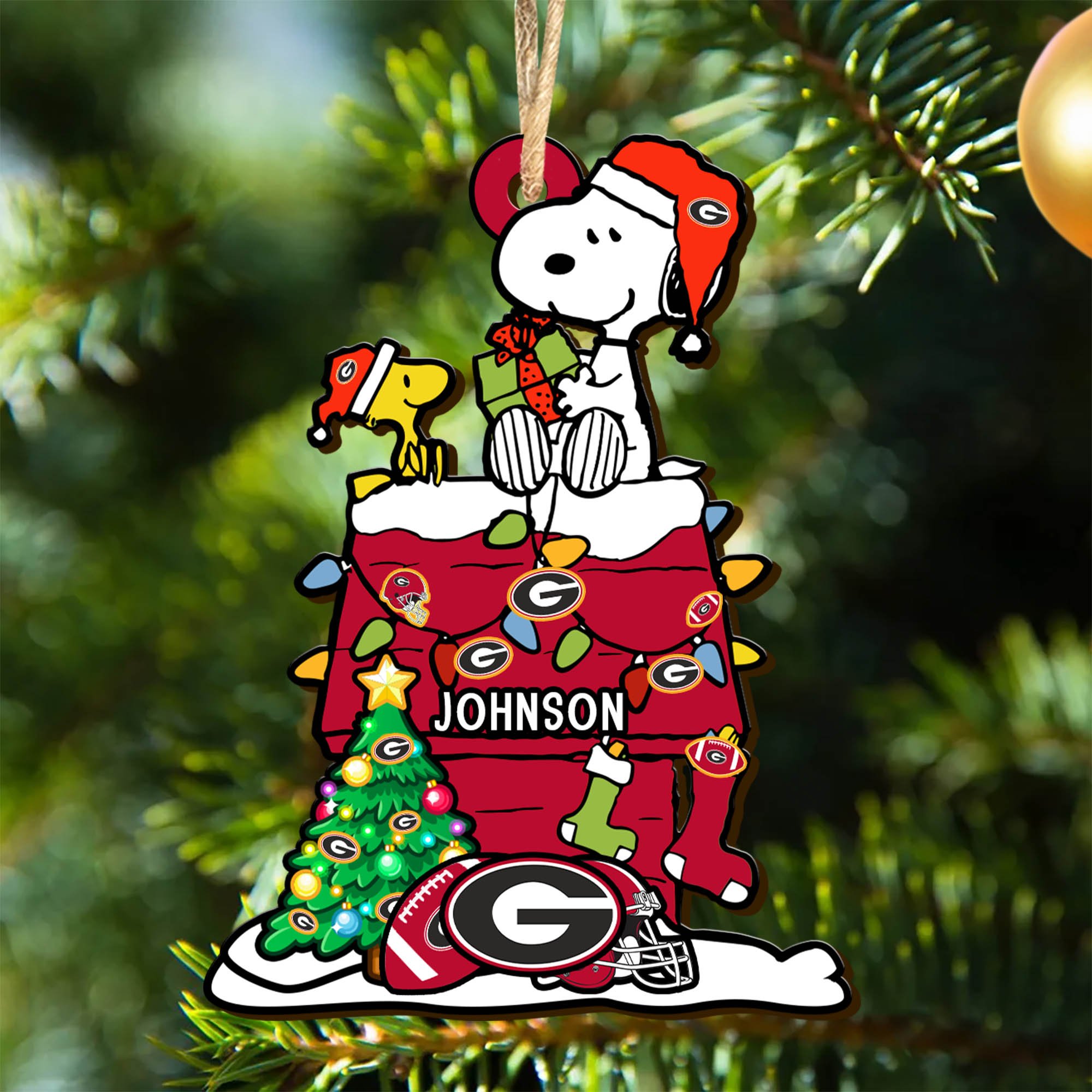 Georgia Bulldogs Wooden Ornament 2024 Version Personalized Your Name, Sport Ornament, Christmas Gifts For Sport Lovers ETHY-52323