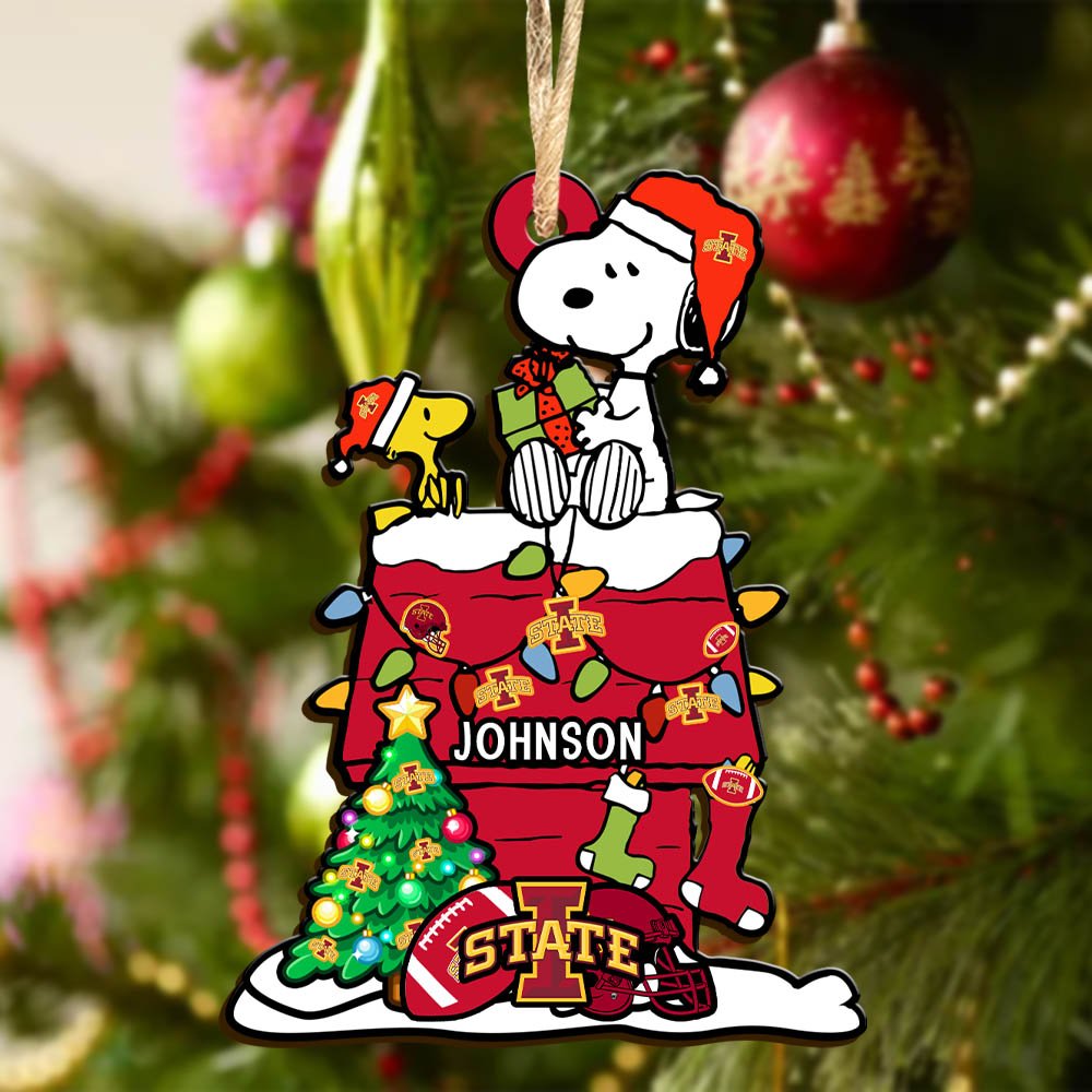 Alternative view of Iowa State Cyclones Wooden Ornament 2024 Version Personalized Your Name, Sport Ornament, Christmas Gifts For Sport Lovers ETHY-52323
