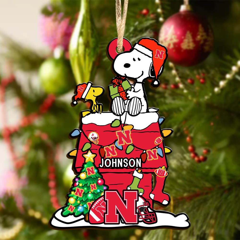 Alternative view of Nebraska Cornhuskers Wooden Ornament 2024 Version Personalized Your Name, Sport Ornament, Christmas Gifts For Sport Lovers ETHY-52323