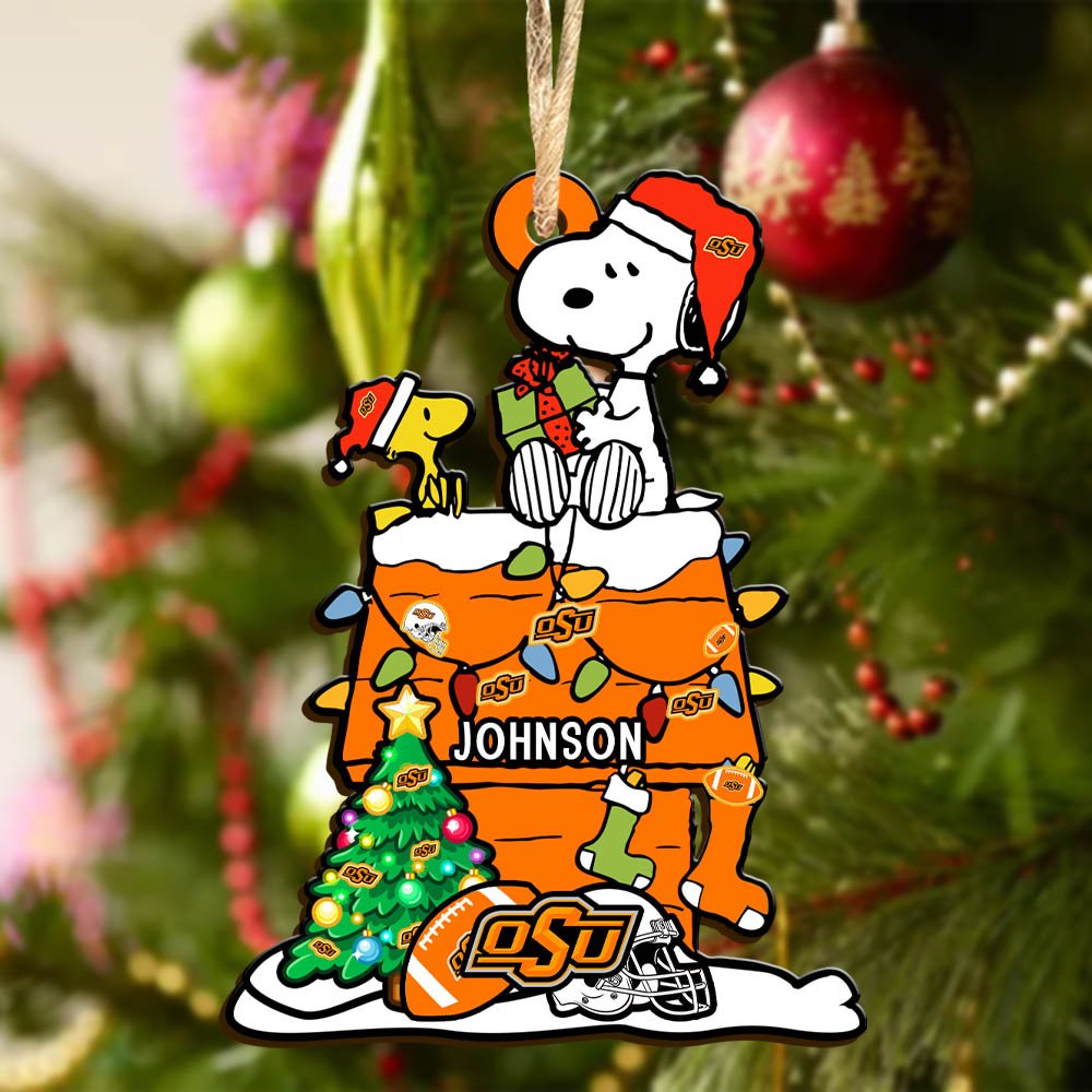 Alternative view of Oklahoma State Cowboys Wooden Ornament 2024 Version Personalized Your Name, Sport Ornament, Christmas Gifts For Sport Lovers ETHY-52323