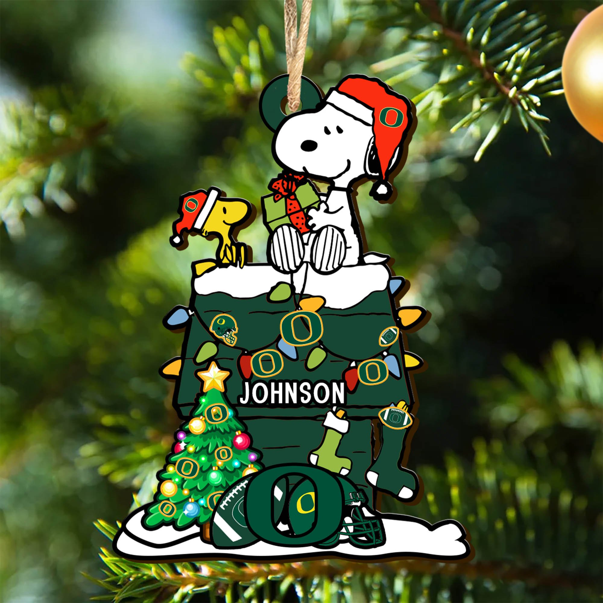 Oregon Ducks Wooden Ornament 2024 Version Personalized Your Name, Sport Ornament, Christmas Gifts For Sport Lovers ETHY-52323