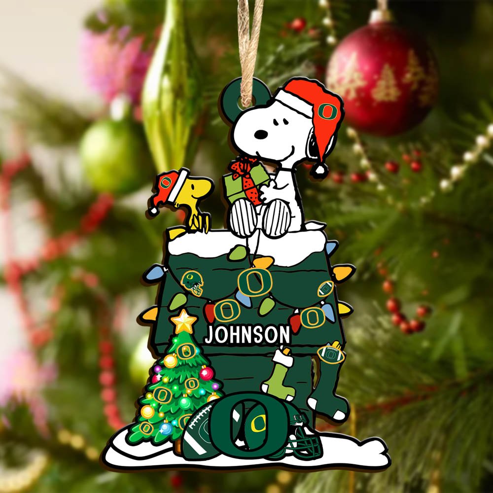 Alternative view of Oregon Ducks Wooden Ornament 2024 Version Personalized Your Name, Sport Ornament, Christmas Gifts For Sport Lovers ETHY-52323