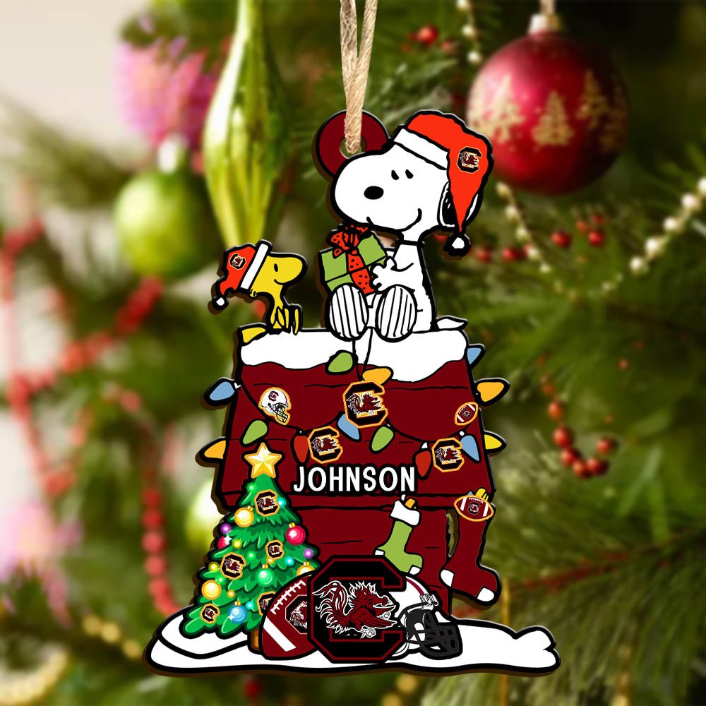 Alternative view of South Carolina Gamecocks Wooden Ornament 2024 Version Personalized Your Name, Sport Ornament, Christmas Gifts For Sport Lovers ETHY-52323