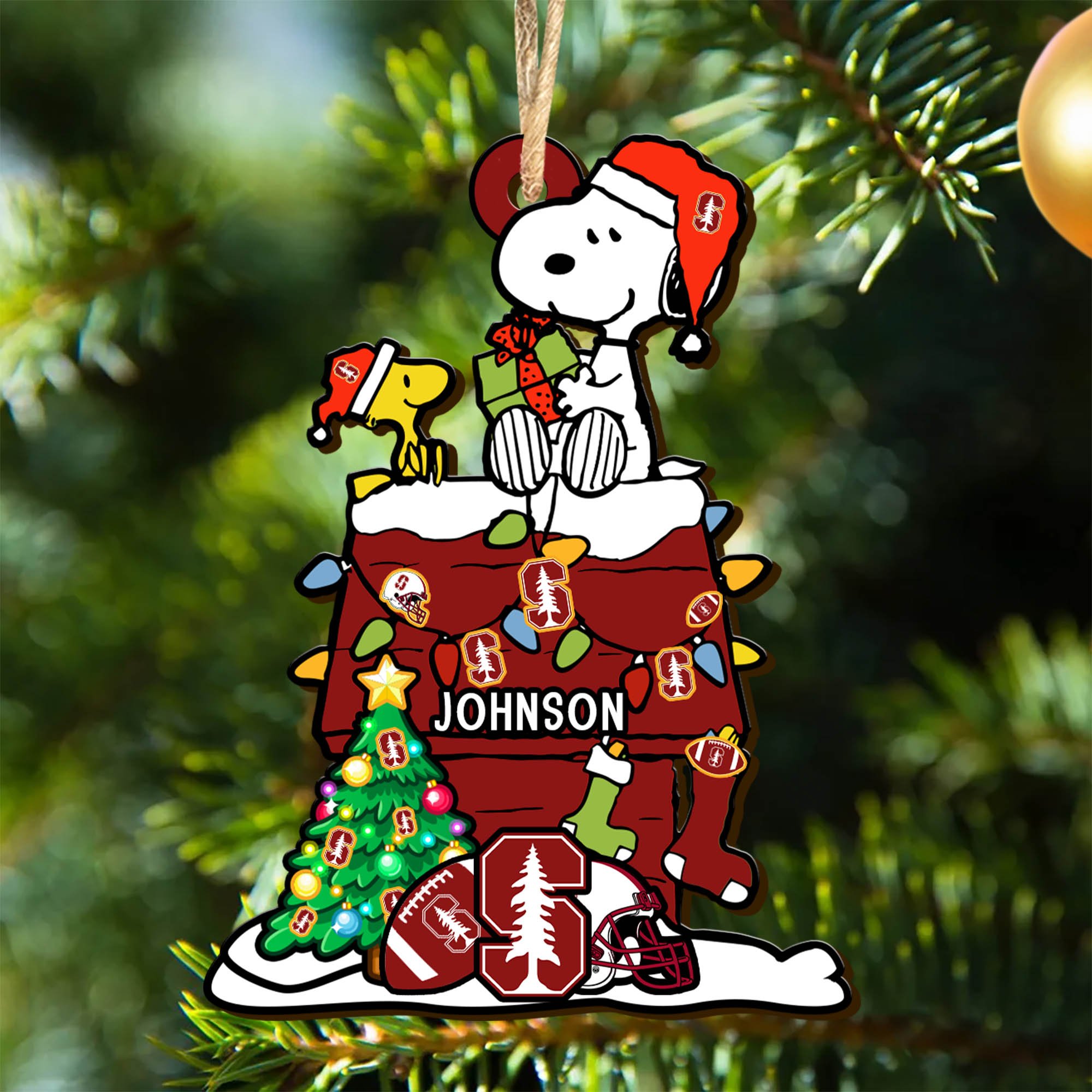 Stanford Cardinal Wooden Ornament 2024 Version Personalized Your Name, Sport Ornament, Christmas Gifts For Sport Lovers ETHY-52323