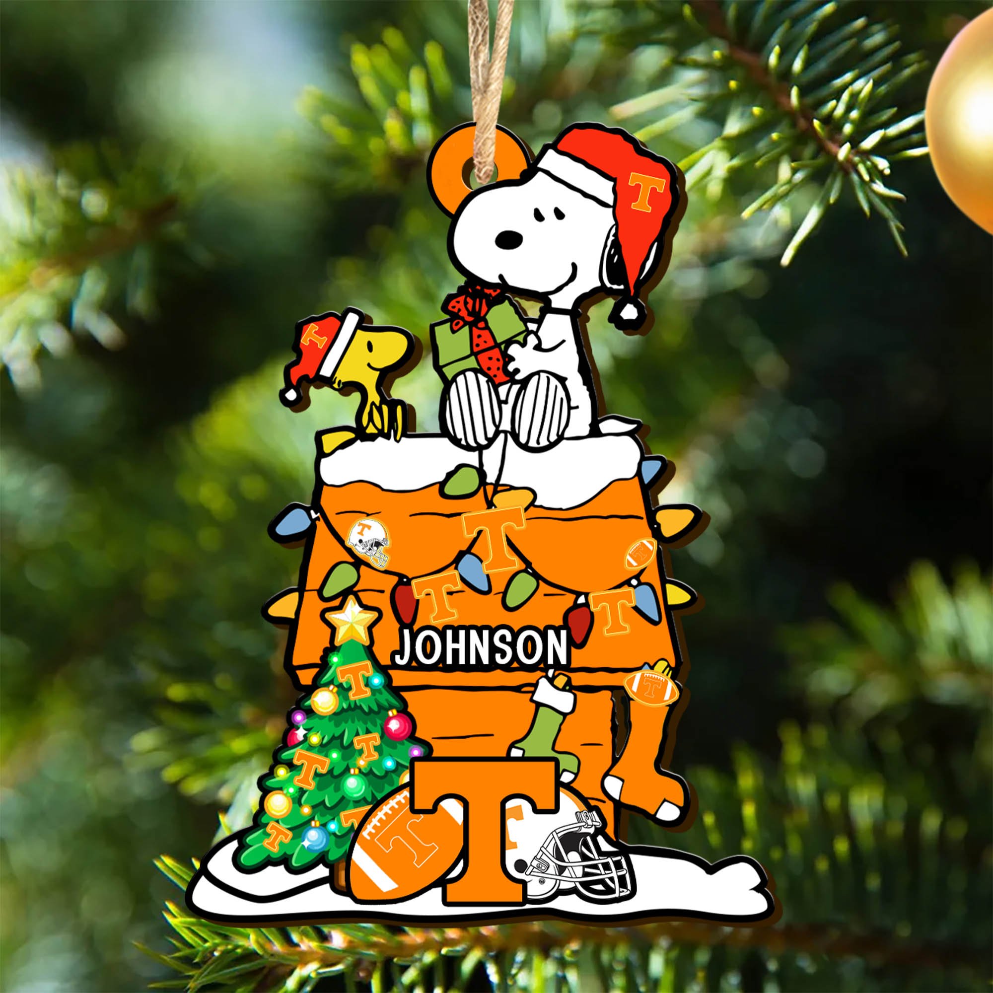 Tennessee Volunteers Wooden Ornament 2024 Version Personalized Your Name, Sport Ornament, Christmas Gifts For Sport Lovers ETHY-52323