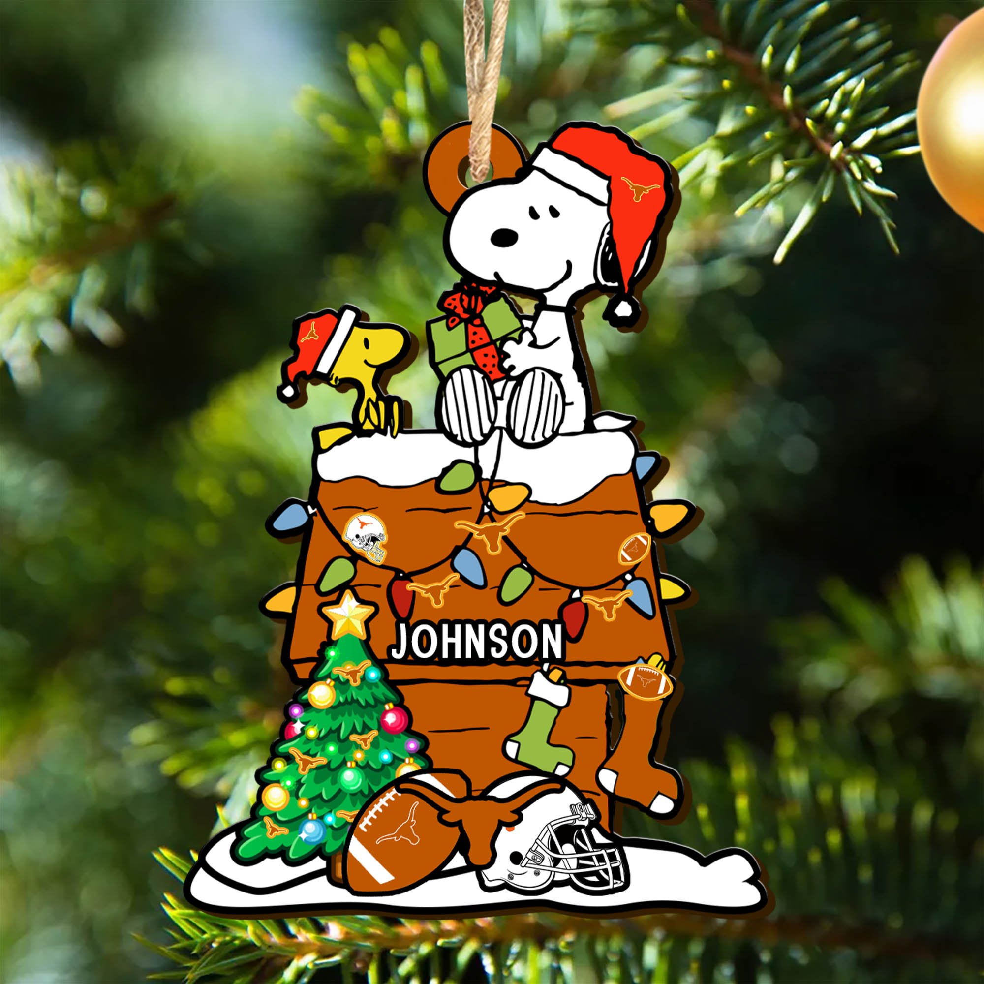 Texas Longhorns Wooden Ornament 2024 Version Personalized Your Name, Sport Ornament, Christmas Gifts For Sport Lovers ETHY-52323