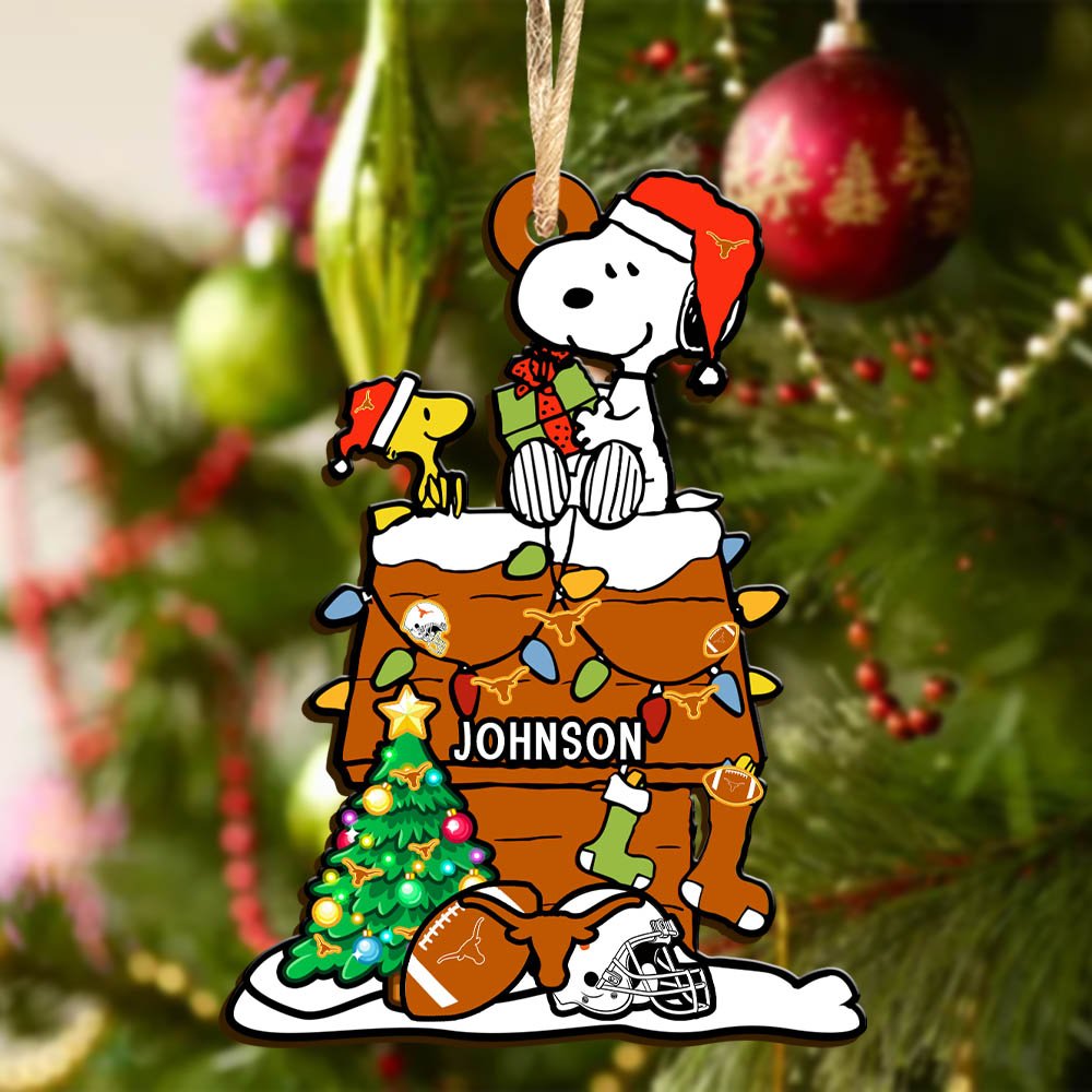 Alternative view of Texas Longhorns Wooden Ornament 2024 Version Personalized Your Name, Sport Ornament, Christmas Gifts For Sport Lovers ETHY-52323