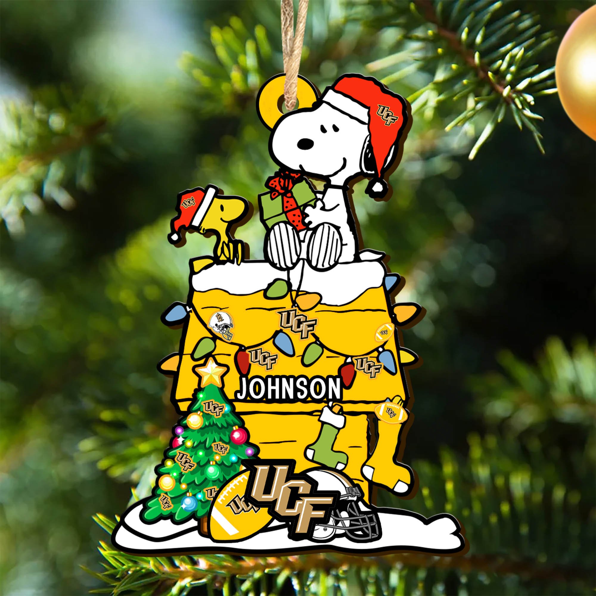 UCF Knights Wooden Ornament 2024 Version Personalized Your Name, Sport Ornament, Christmas Gifts For Sport Lovers ETHY-52323