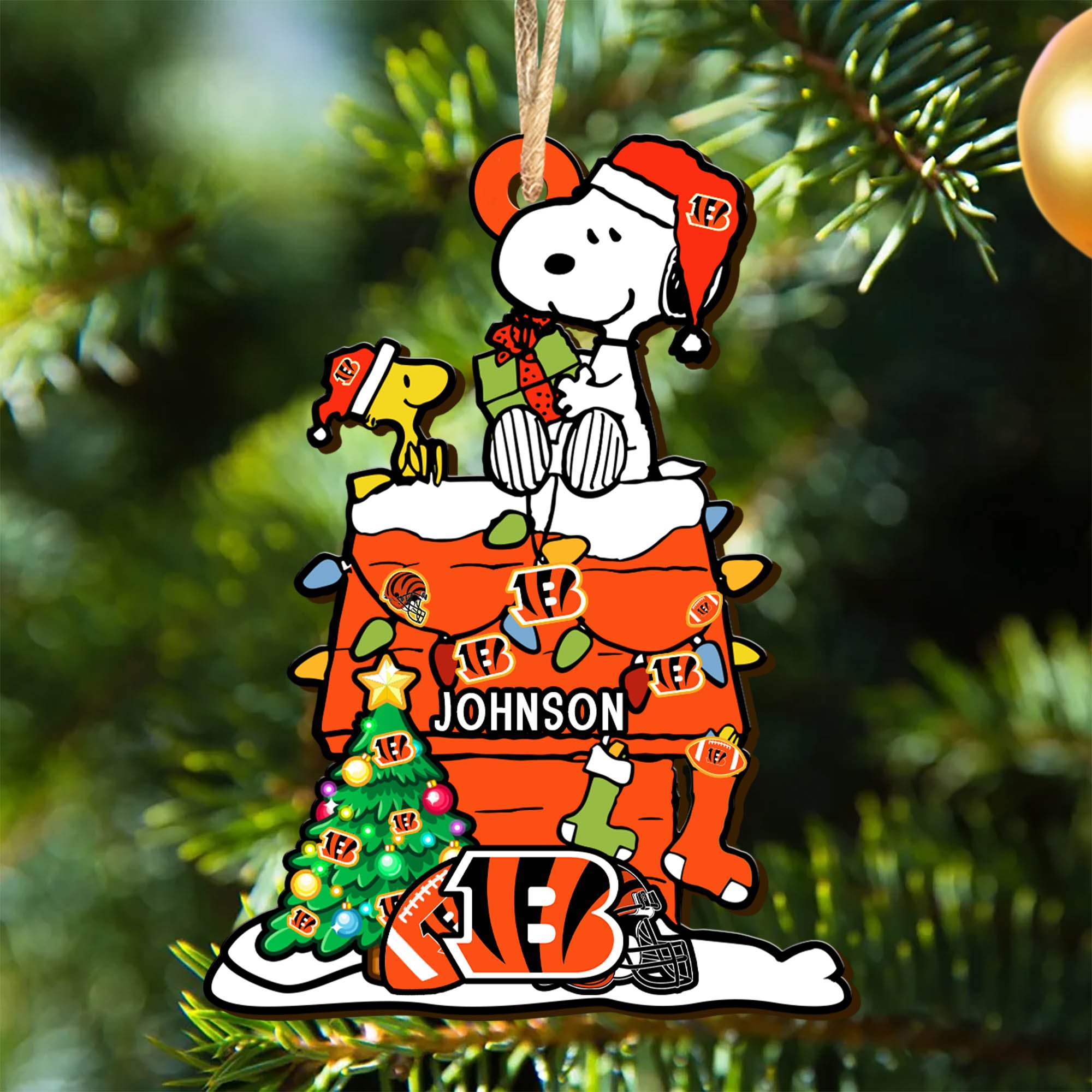 Cincinnati Bengals Wooden Ornament 2024 Version Personalized Your Name, Sport Ornament, Christmas Gifts For Sport Lovers ETHY-52323