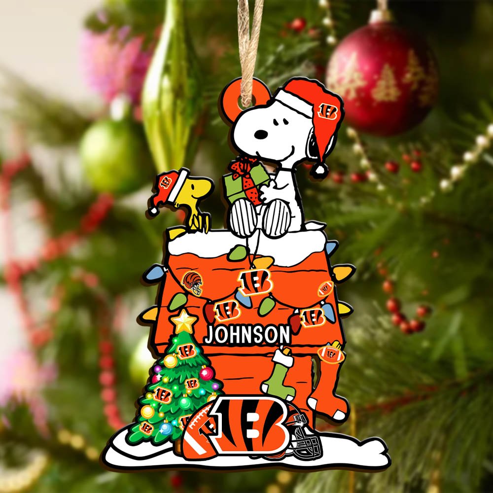 Alternative view of Cincinnati Bengals Wooden Ornament 2024 Version Personalized Your Name, Sport Ornament, Christmas Gifts For Sport Lovers ETHY-52323